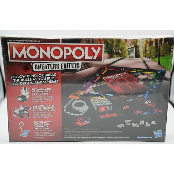 Monopoly Cheaters Edition Board Game Hasbro Family Fun New Sealed - Picture 2 of 3